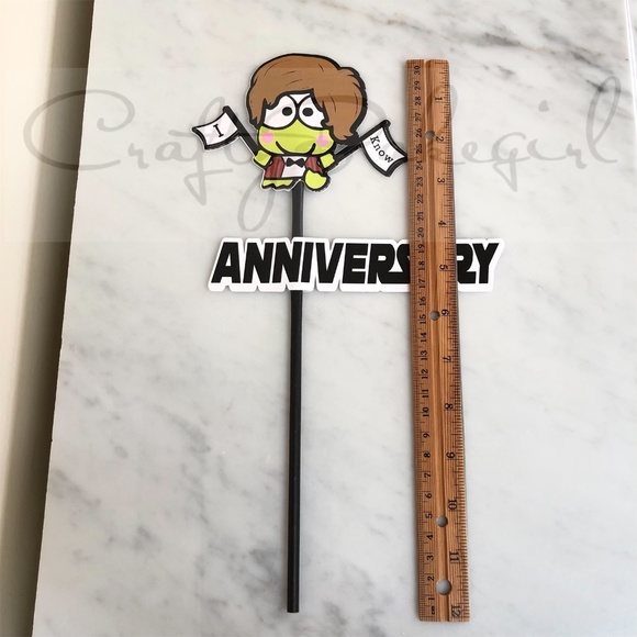 Star Wars Leia Han Solo Keroppi Pikki I Love You I Know Cake Topper Anniversary - Picture 9 of 12